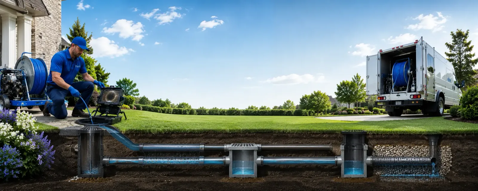 Outdoor drain cleaning information for Schooleys Mountain, NJ